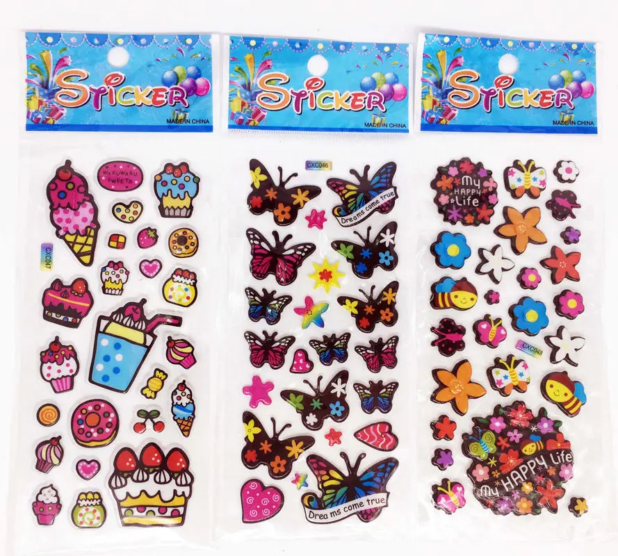 5 шт наклеек много животных мороженого Бабочка платье для вечеринки с цветочным