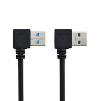 20cm 50cm usb 3 0 type a male 90 degree left angled to usb 3 0 a type right angled extension cable