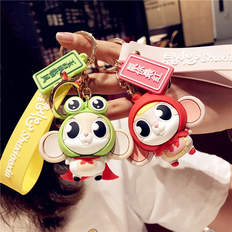 

Mouse careful cute doll pendant doll bag pendant accessories key chain small merchandise pendant Lady pendant key chains 2020