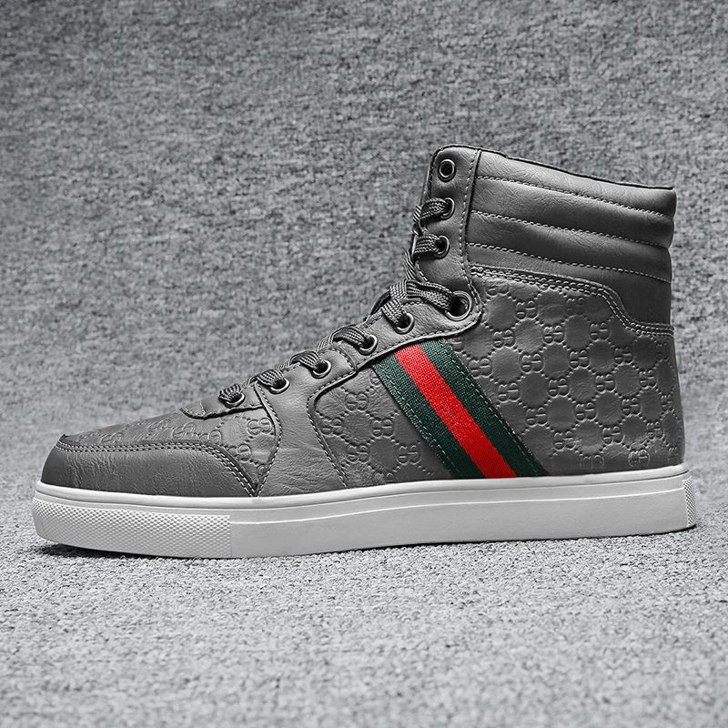 

Мужские высокие зимние ботинки на толстой подошве, мужские уличные кроссовки, высокие ботинки, кроссовки, модная повседневная мужская обув...