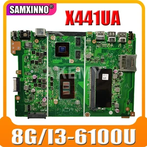 samxinno new x441ua 8gb rami3 6100u cpu motherboard for asus x441u x441uv x441uak f441u a441u laotop mainboard motherboard free global shipping