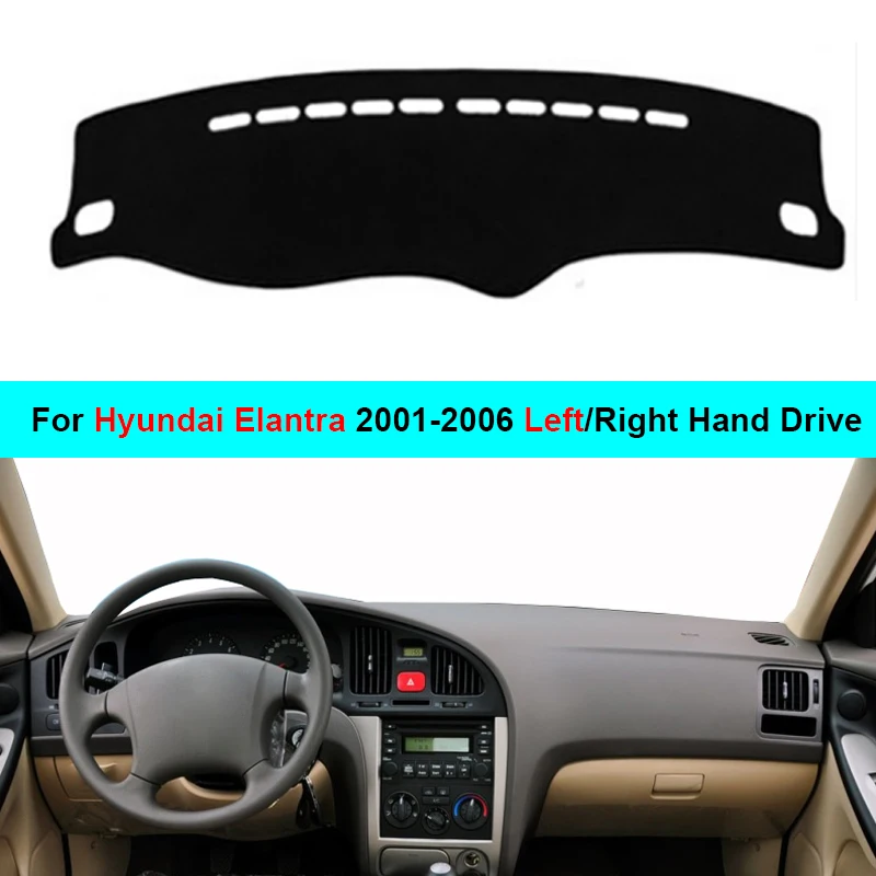

For Huydai Elantra 2001-2006 Car Dashboard Cover Carpet Cape LHD RHD Rug Shade Pad Carpet Dashmat Sun Shade Pad 2 Layers