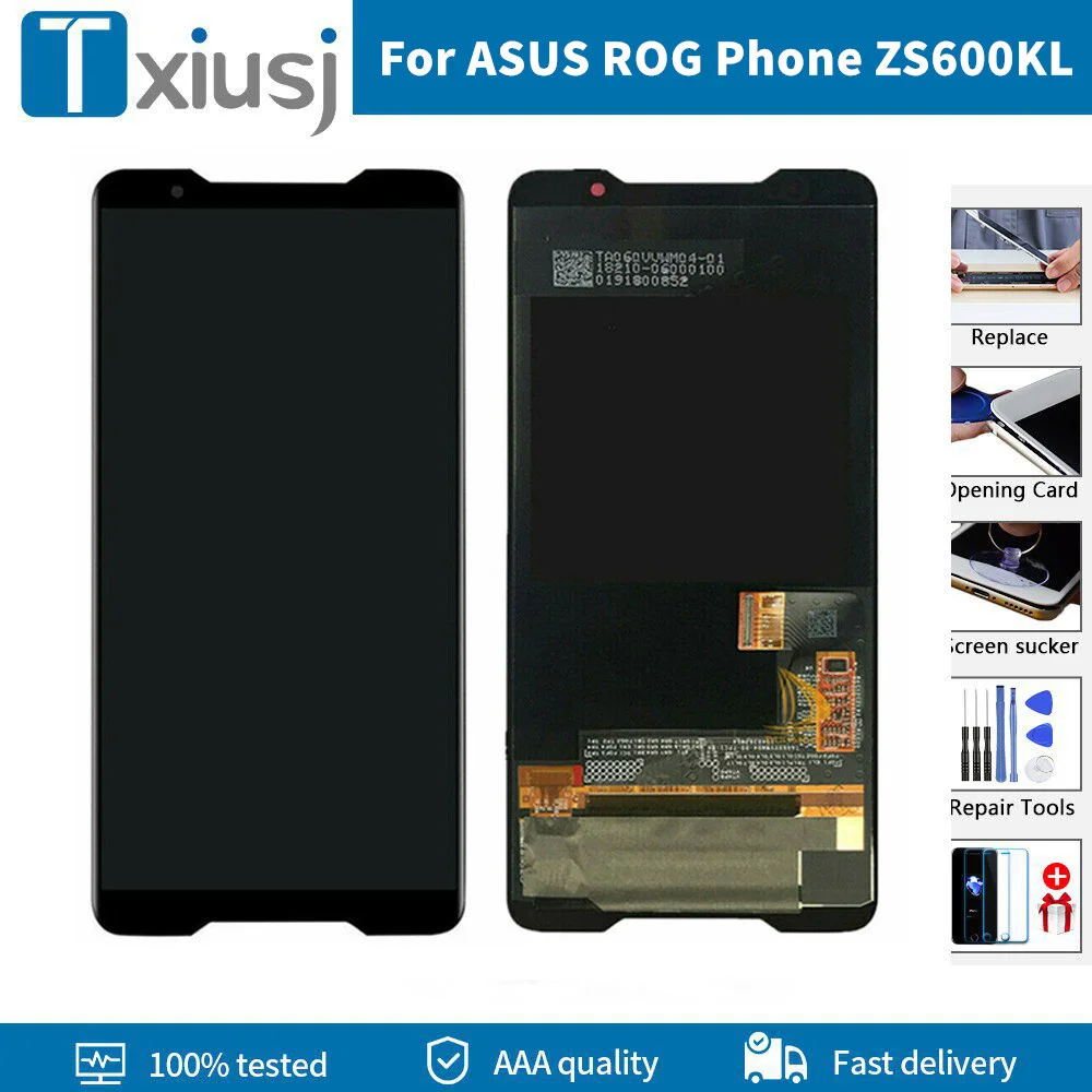 

ЖК-дисплей для ASUS ROG Phone ZS600KL, оригинальный AMOLED дисплей, сенсорная панель, дигитайзер, замена для ASUS ZS600KL LCD
