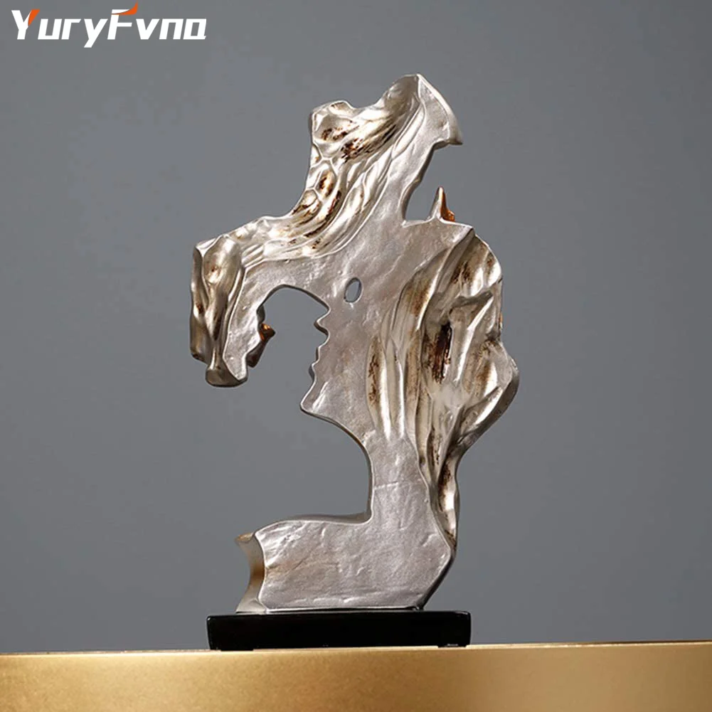Эстрактная скульптура для влюбленных YuryFvna из смолы романтическая фигурка двоих