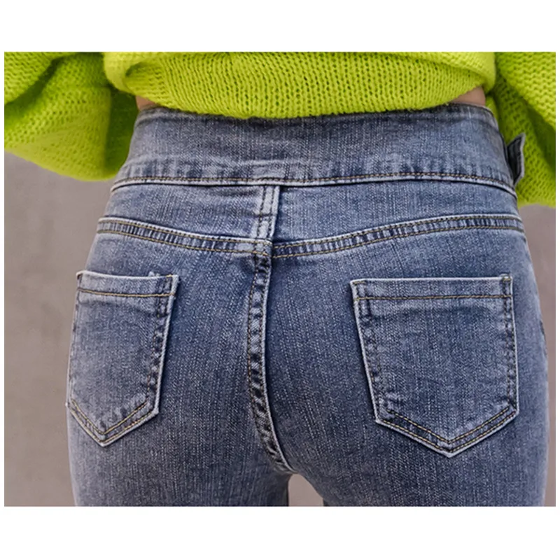 JUJULAND европейский стиль классические женские джинсы с высокой талией винтажные