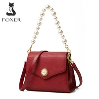 foxer 2021 new fashion womens genuine leather shoulder crossbody bag animal pattern small handbag underarm bags baguette purse