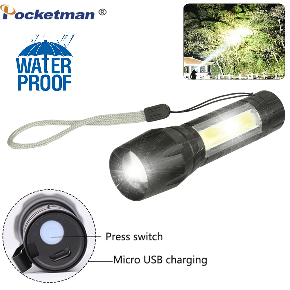 Светодиодный тактический фонарь ручной карманный с блоком светодиодов