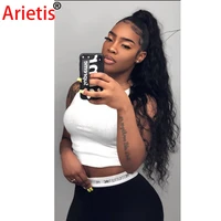 indian kinky curly 8 26 100gpcs natural black 100 remy drawstring ponytail human hair extension for white women in arietis