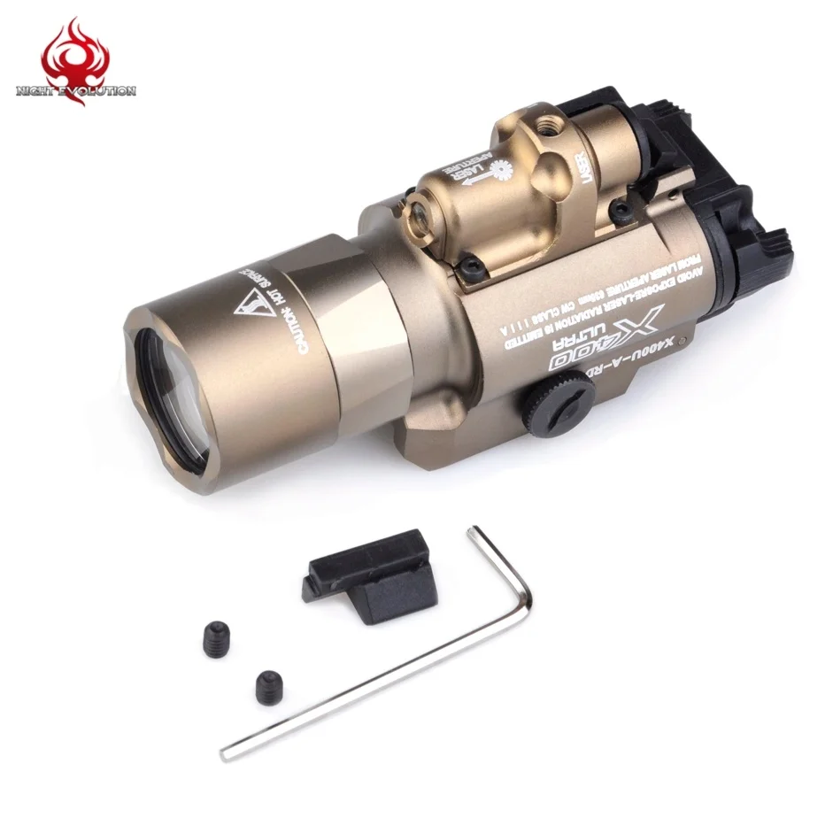 

Night Evolution Airsoft X400U Arma X400 Ultra Tactical Pistol Light Softair Weapon Lights Hunting Flashlight Gun Light NE01009