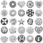 5 шт.лот оптовая продажа высокое качество кнопки ювелирные изделия DIY кристалл горный хрусталь 18 мм 20 мм Металлические Кнопки подходят для браслета