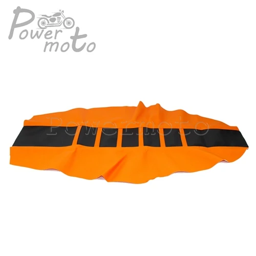 Orange Dirt Pit Bike ребристые нескользящий мягкий чехол для Kawasaki Honda Yamaha Suzuki KLE KLR KX CRF CR WRF WR YZ DRZ RM 125/150/250/450 - Цвет: Orange