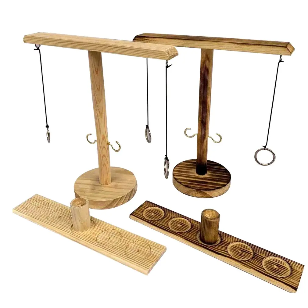 

NEW Party toys Leisure Industrial Style Bar Drink Shop Handmade Wooden Ring Toss Hooks Fast-paced Interactive Game For Bars Home
