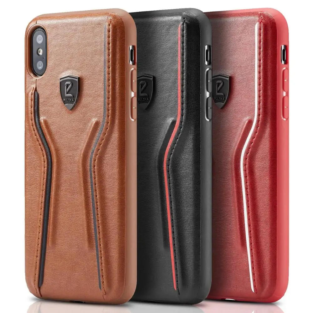 Роскошный кожаный тонкий жесткий чехол для iPhone XR XS MAX ударопрочный X 8 7 6 Plus