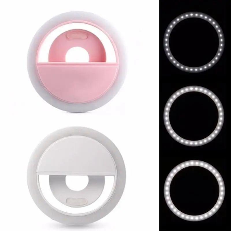 

Portable LED Camera Ring Fill Light Flash for Phone RK12 Rechargeable LED Selfie Light Female Anchor Beauty Eye Selfie Artifact