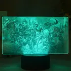 3d-лампа с изображением героев Лига Легенд, цветной светодиодный ночник для украшения игровой комнаты, настольная лампа, крутой подарок для геймеров