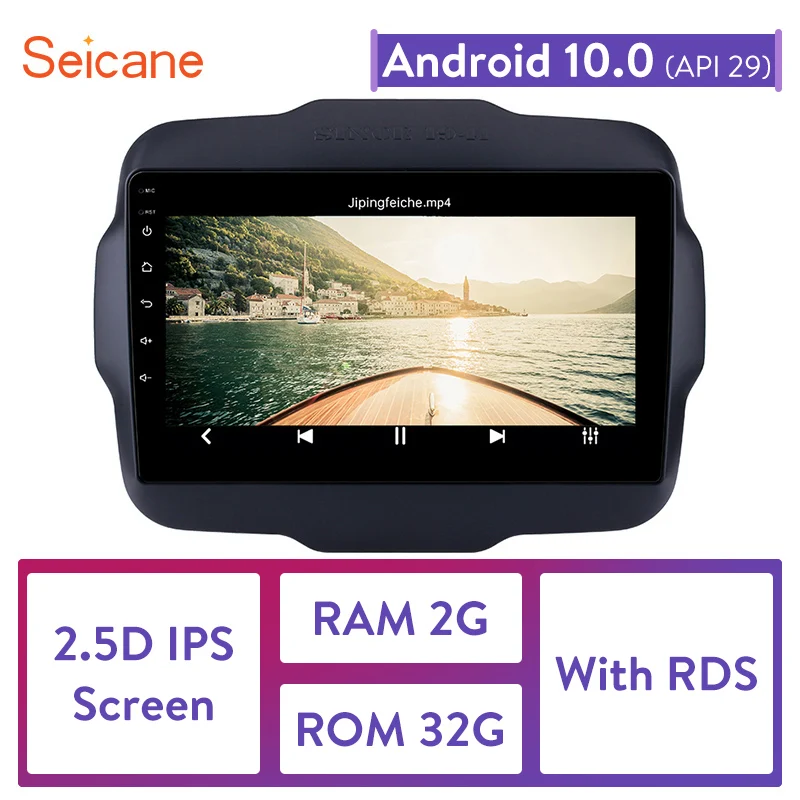 Seicane автомобильный Android 10 0 GPS навигация Bluetooth для 2016 Jeep Renegade WiFi Мульти-сенсорный
