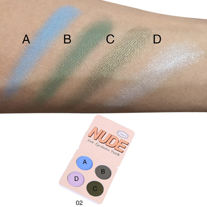 Популярный бренд Makeup Pro 4 Цвета Палитра теней для век Косметика долговечная