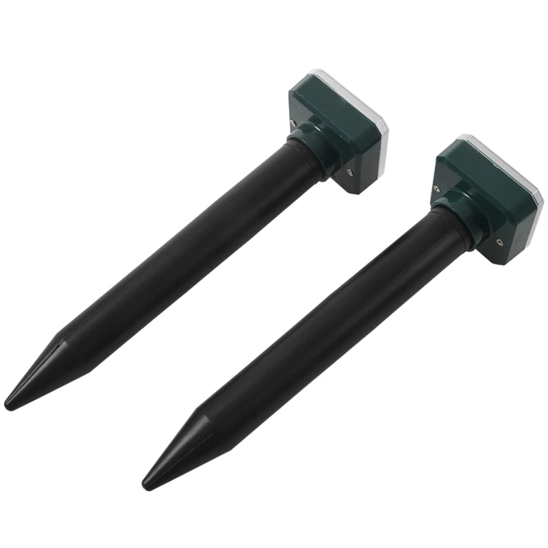 2 Pieces Solar Sonic Mole Repellent Vole Deterrent Chaser Spike | Дом и сад
