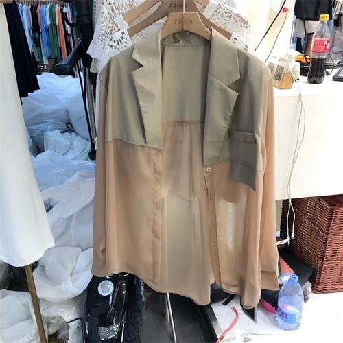 

Oversized Coat Women Summer 2021 New Korean Style Loose Long Sleeve Sun Protection Suit Jacket Thin Breathable Casual Top