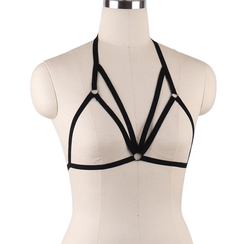 Бондаж сексуальный нагрудный ремень для женщин черный эротический