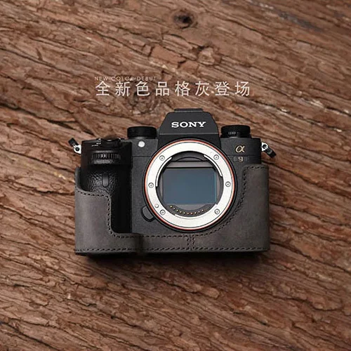 Grey Mr. Stone чехол для камеры из натуральной кожи ручной работы для sony A9 A7 III A7 Mark III Ретро винтажный нижний чехол - Цвет: Grey