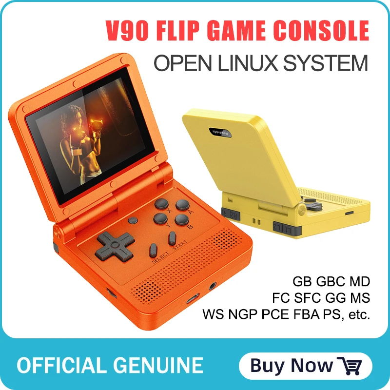 Игровая консоль V90 В ретро стиле портативная игровая с операционной системой Linux