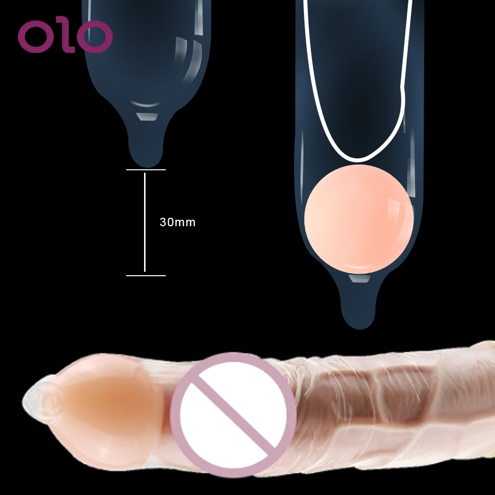 Многоразовые шариковые удлинители для пениса OLO нормальный презерватив