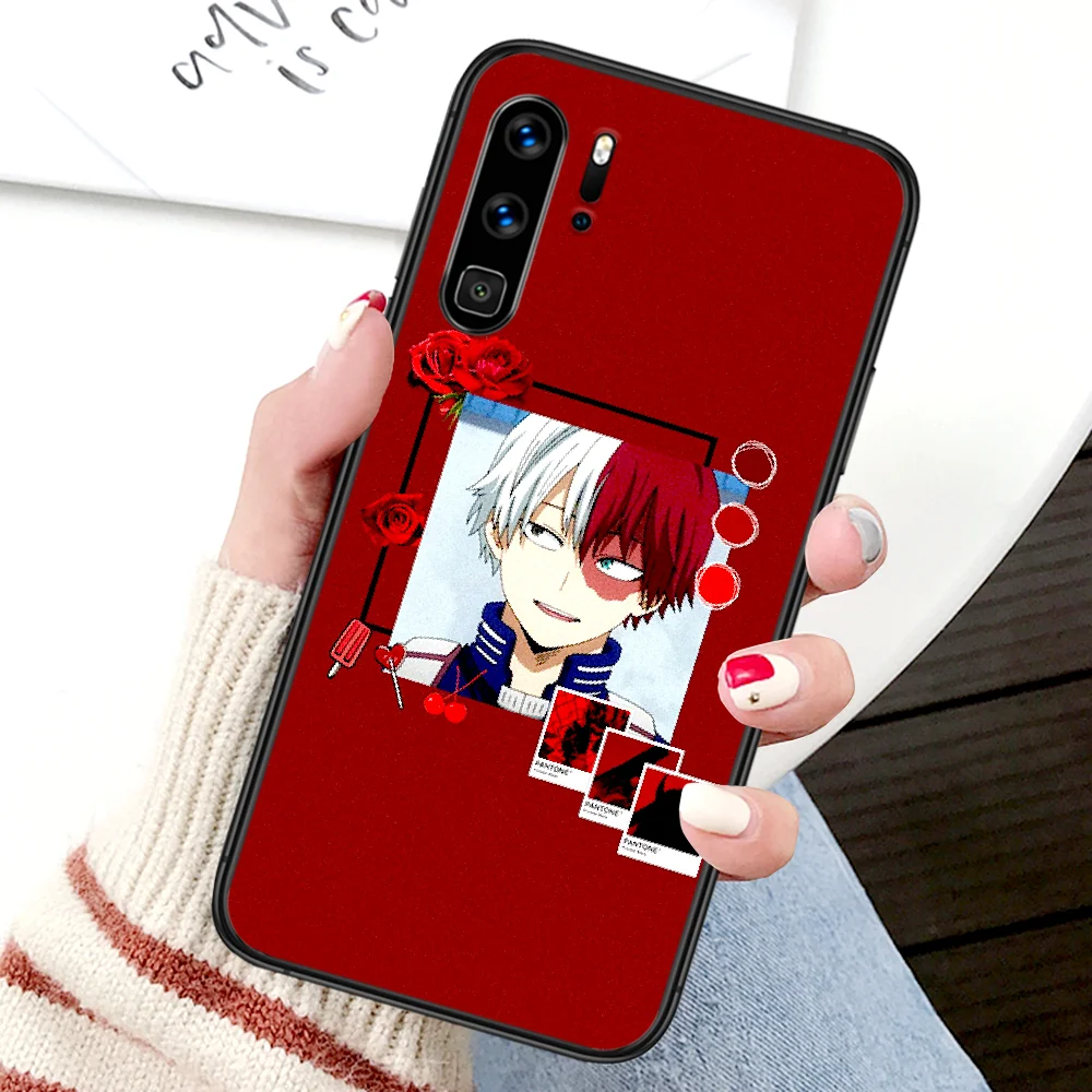 

Todoroki Shouto Anime Phone Case For Huawei P Mate Smart 10 20 30 40 Lite Z 2019 Pro black Bumper Soft Shell Tpu Prime Trend