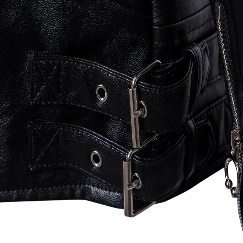 

New Brand Leather Jacket Men British Style Bomber Leather Jacket Autumn Motorcycle Leather Jacket Male Fashion PU Coat Big Size