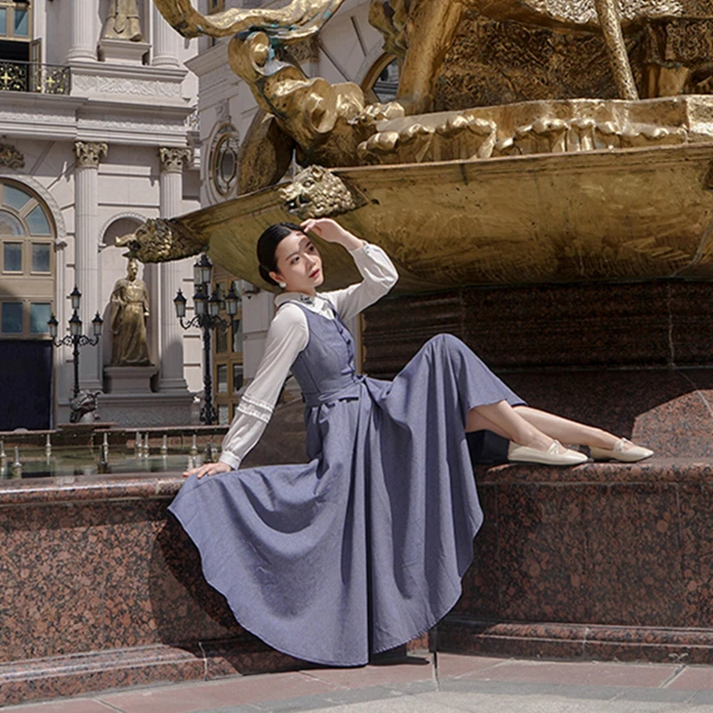 

long sleeve dress 2020 spring summer new party dresses women elegant boho a-line vintage runway woman