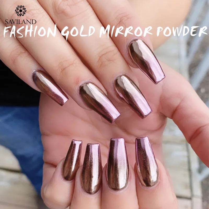 SAVILAND Bubble Nails Золотой зеркальный порошок «Волшебное зеркало» блеск для ногтей блестки Золотой порошок DIY Дизайн ногтей украшения маникюрные инструменты