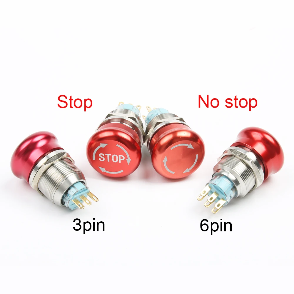 Водонепроницаемый металлический кнопочный переключатель из нержавеющей стали