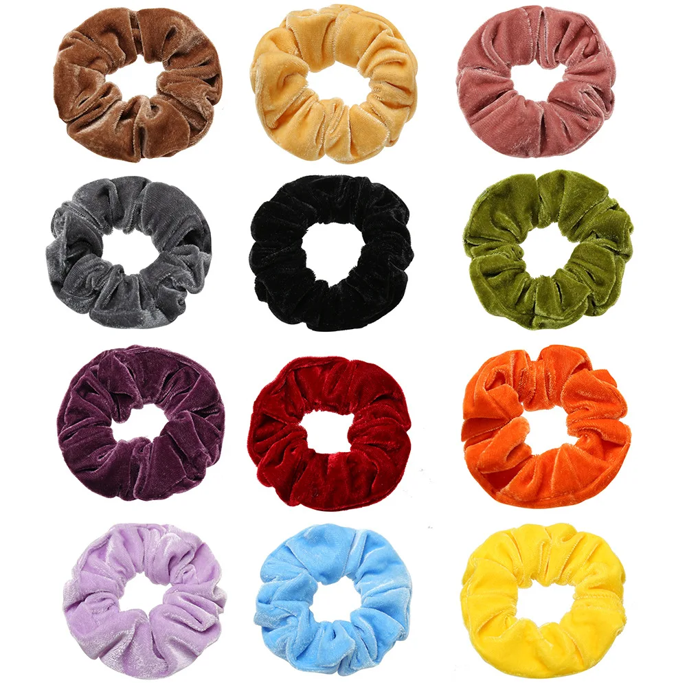 

Velvet Scrunchie Hairband for Women Girl Vintage Elastic Hair Bands Fashion Headband Ponytail Ties Rope Hair Accessories Jewelry