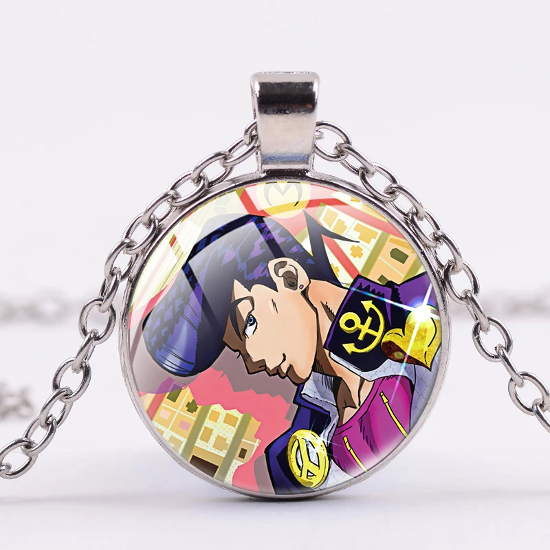 SONGDA Creative JoJos Bizarre Adventure Punk Chain Necklace Cartoon Figures Glass Art Poster Necklaces Pendants Fans Collection | Украшения