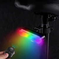 wasafire color bike tail light with turn signals 63 ultra bright rgb lights wireless remote control bike rear light usb recharge