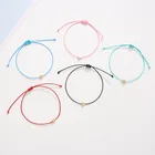 Модный Плетеный Регулируемый браслет с карточкой Бесконечность любовь звезда Голограмма браслеты для девушек ювелирные изделия