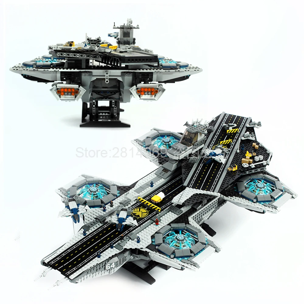 07043 3057 шт супер герой щит Helicarrier модель строительные наборы блоки кирпичи мальчик игрушки совместимы с фильмом 76042