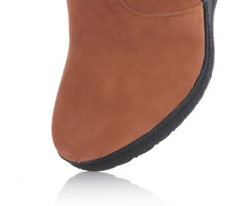 Новинка 2018 высокие сапоги на танкетке женские теплые черного цвета 3 способа