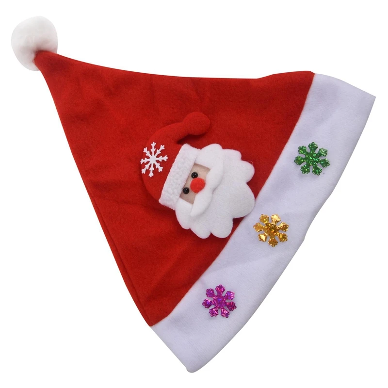 2x рисунок лося/Санта-Клаус со светодиодными лампами детская шапка