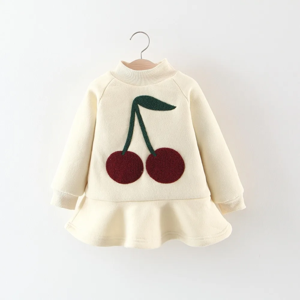 BibiCola/зимние платья для девочек коллекция 2018 года детское плотное бархатное