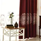 Роскошные занавески с вышивкой в европейском и американском стиле, для спальни, гостиной, роскошные красные шторы для домашнего декора