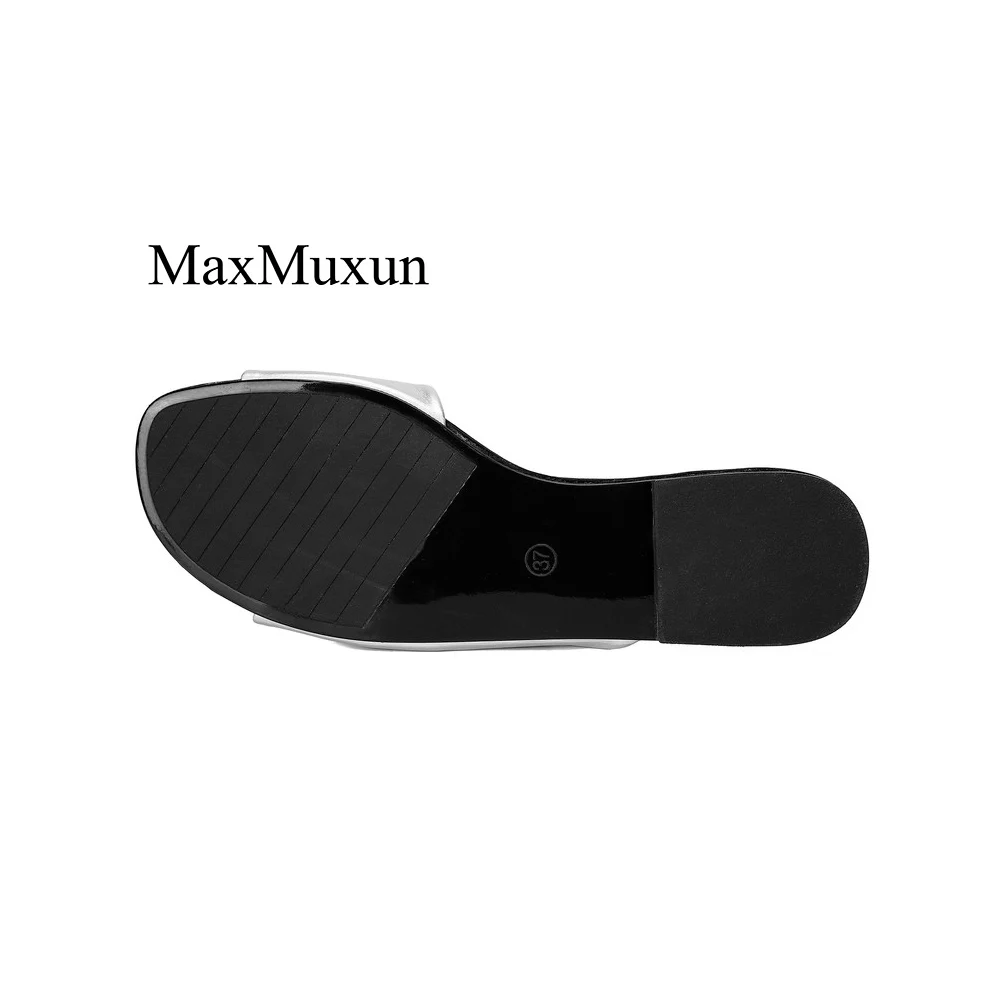 MaxMuxun Новое поступление женские шлепанцы сандалии сланцы с вырезами