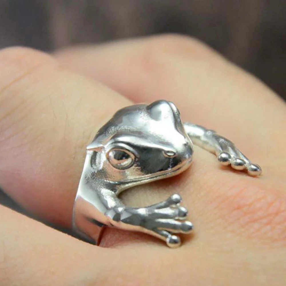 

Bohemian Vintage Frog Animal Rings For Women Frog Toad Metal Wrap Ring Wedding Ring Men Grilfriend Party Gifts Cute Frog Ring