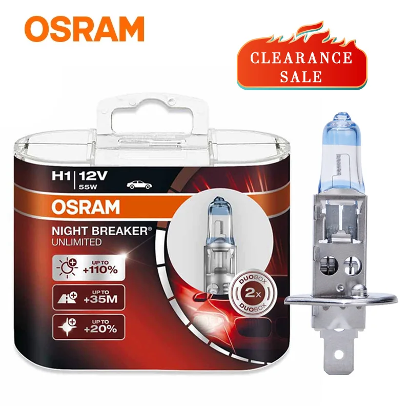 OSRAM Night Breaker H1 12V 55W лампа для автомобильных фар ближний свет дальнего света