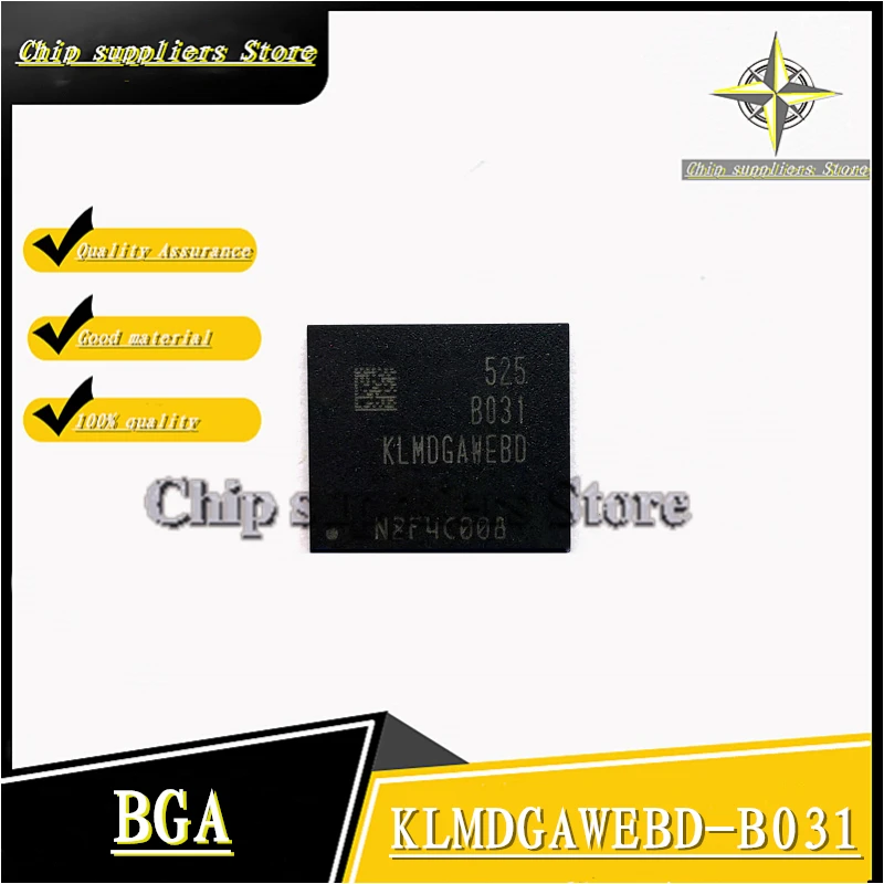 1PCS-10PCS// KLMDGAWEBD-B031 BGA153 ball EMMC mobile phone chip font library 128GB Nwe Fine materials 100%quality - купить по