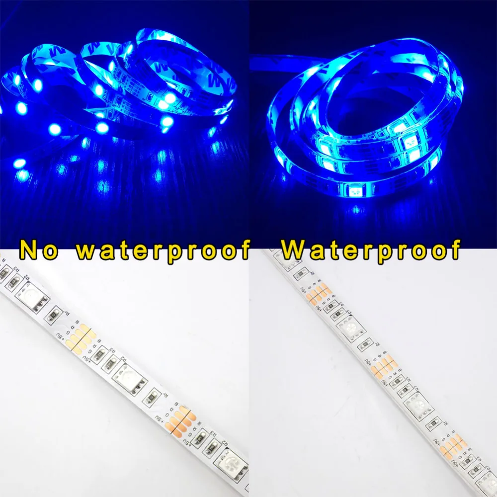 

DC 5V USB Cable LED strip light ledstrip 5050 Christmas Flexible led Stripe TV Background Light RGB 3keys Mini Remote 50CM 1M 2M