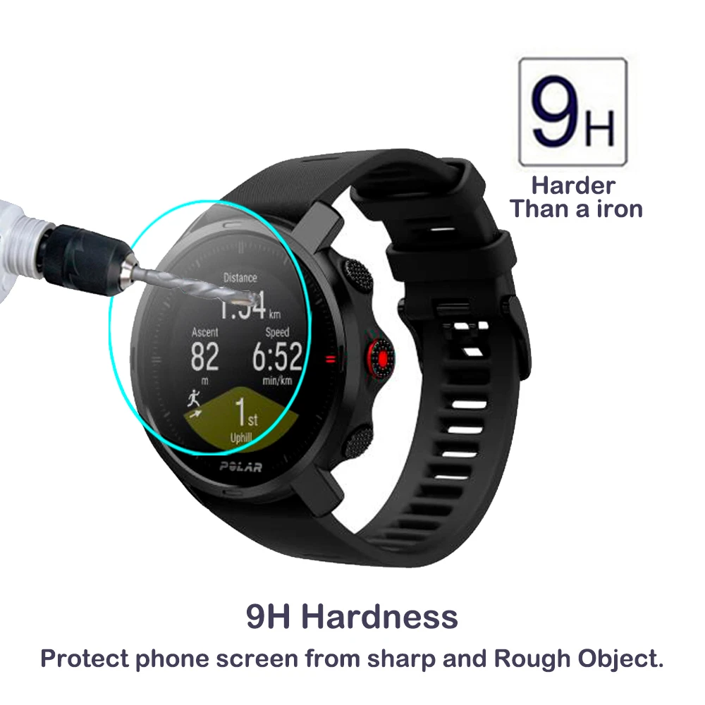 10 шт. 2.5D Закаленное стекло для смарт-часов Polar Grit X защитная пленка экрана 9H |