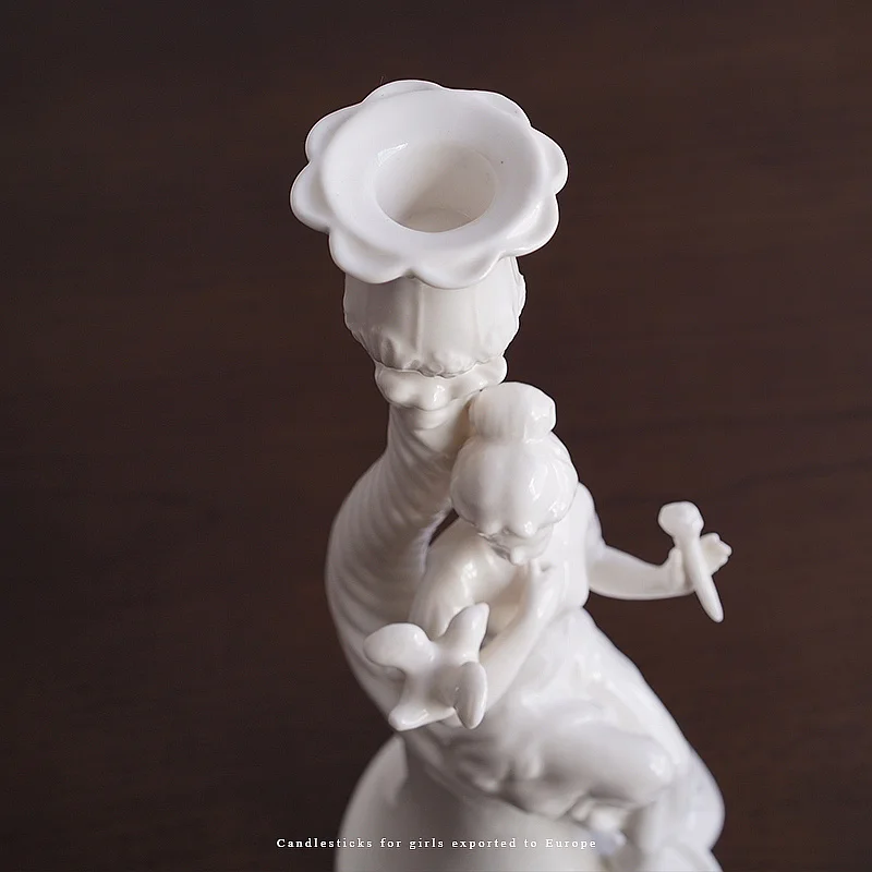 

Ceramic Modern Candle Holder Romantic Dinner Nordic Style Light Luxury Candle Holder Wedding Bougeoir Moroccan Home Decor EB50ZT