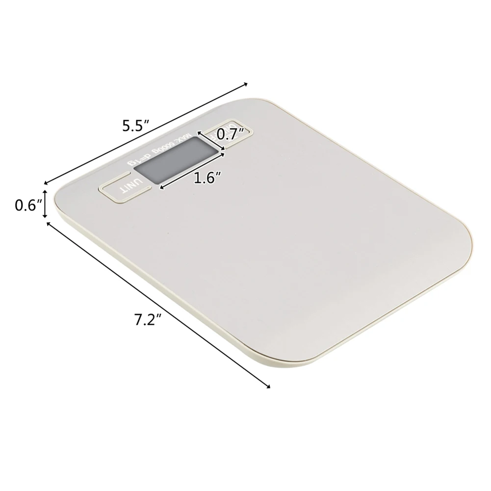 

H318 5KG/1G Kitchen Scale Tool Baking Scale Multifunctional Kitchen Scale All Steel Panel LCD Display Weighing Kitchen