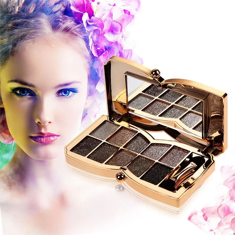 10 цветов Алмазные открытые тени для век Палитра Косметика Яркие Красочные Тени